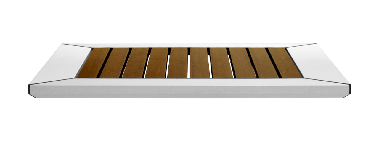 Alüminyum Masa Tablası I Air 30mm. Beyaz/Teak
