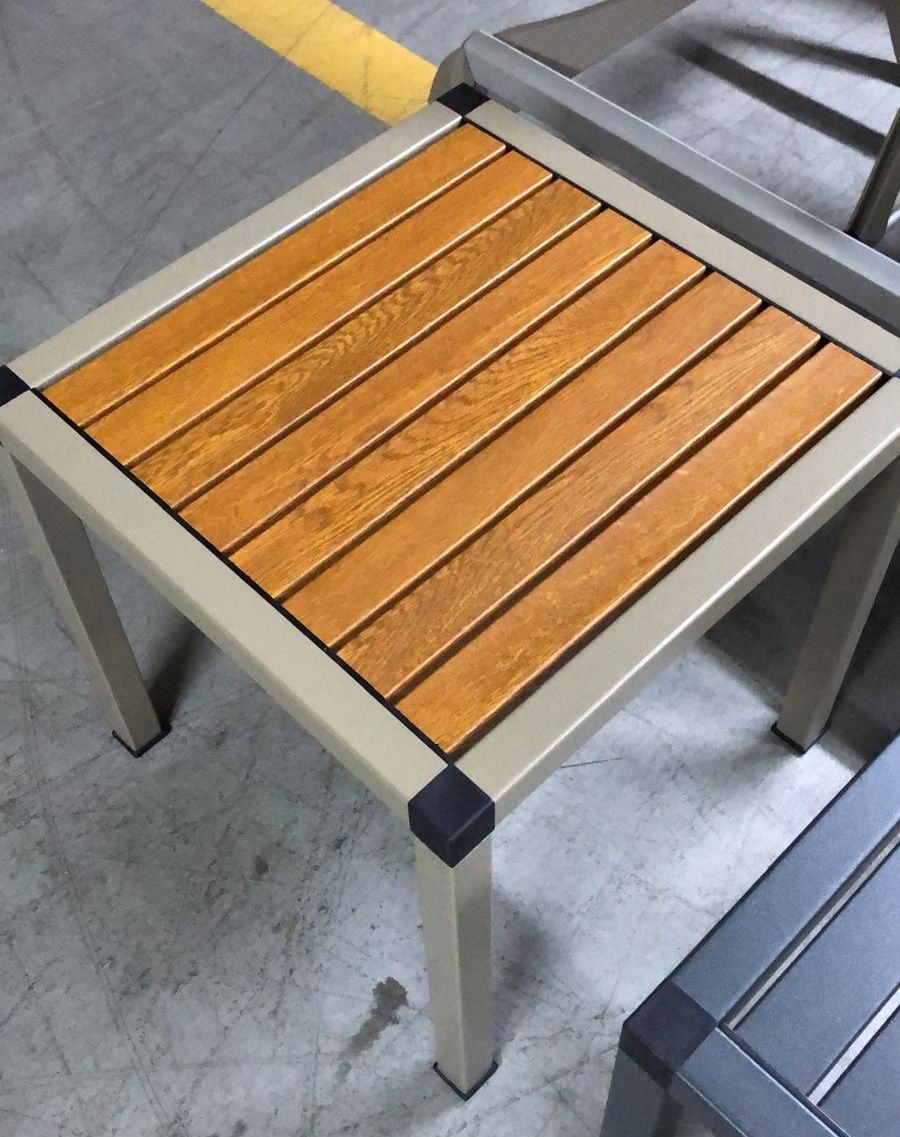 Alüminyum Sehpa I ENJOY Cappicuno/Teak