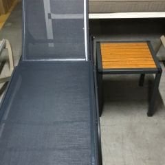 Alüminyum Sehpa I ENJOY Antrasit / Teak