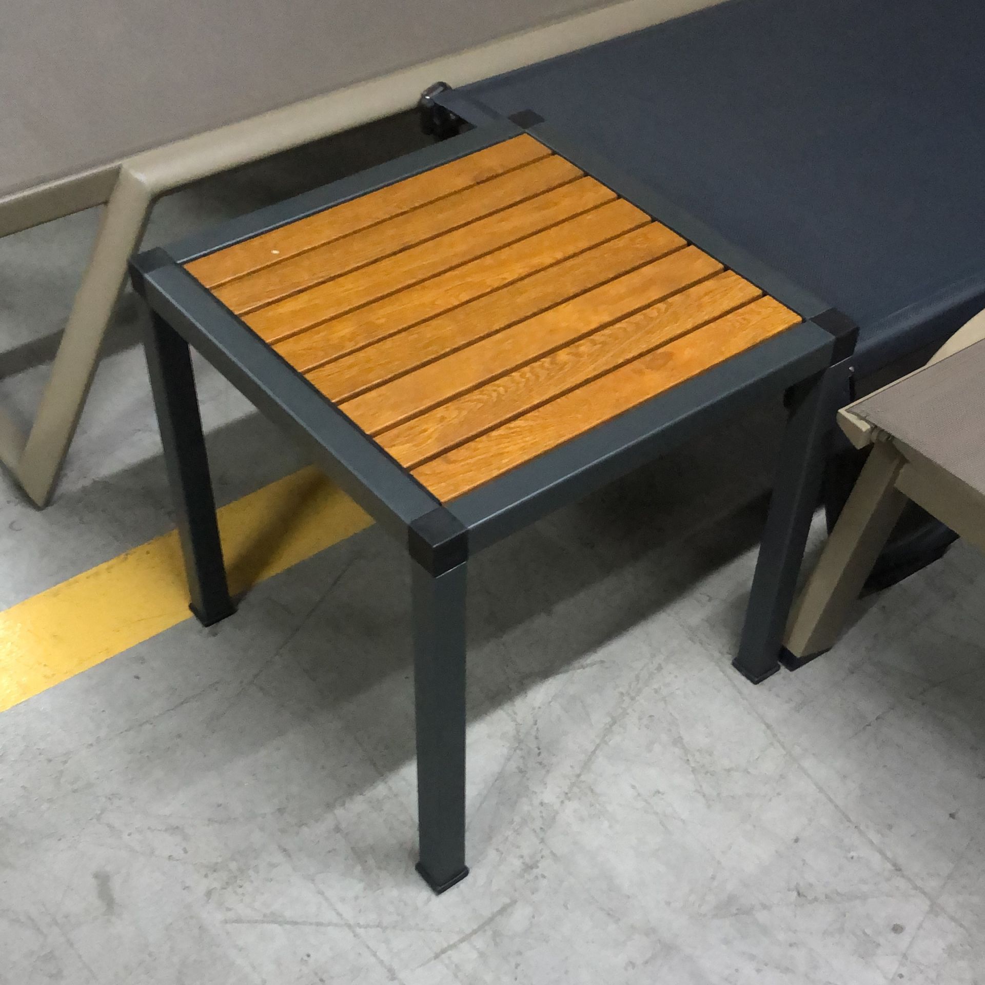 Alüminyum Sehpa I ENJOY Antrasit / Teak