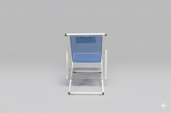 EASY Alüminyum Katlanır Şezlong I WHITE & Blue File